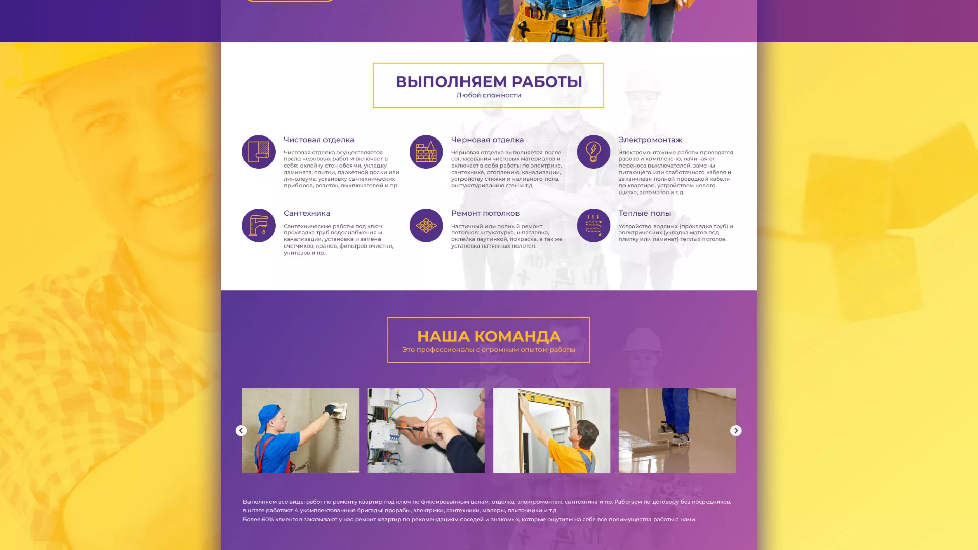 Разработка сайта строительной компании «Милана-Строй» в Туринске